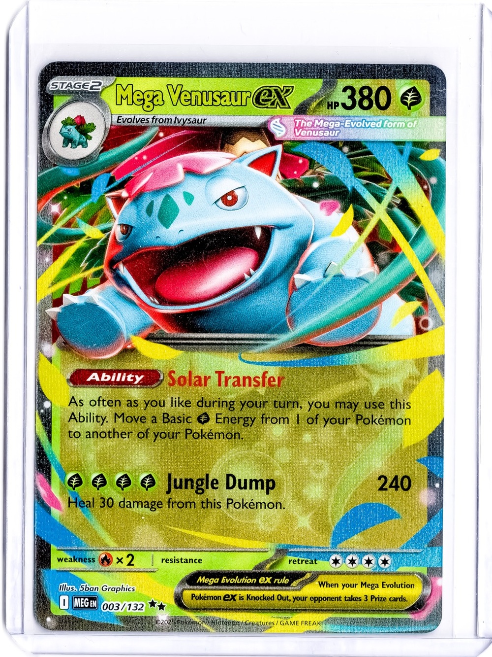 Mega Venusaur 003/132 EX Mega Evolution NM Pokemon Trading Card